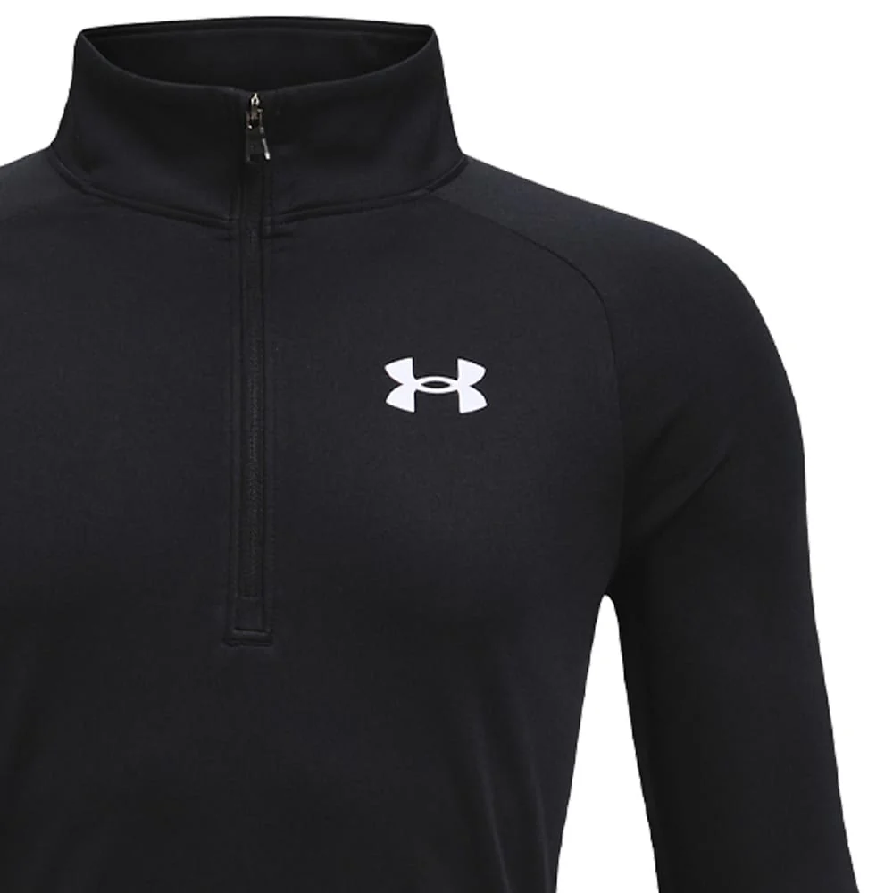 Under Armour Boys' Tech™ 2.0 1/4 Zip Pullover - Black/White - Image 3