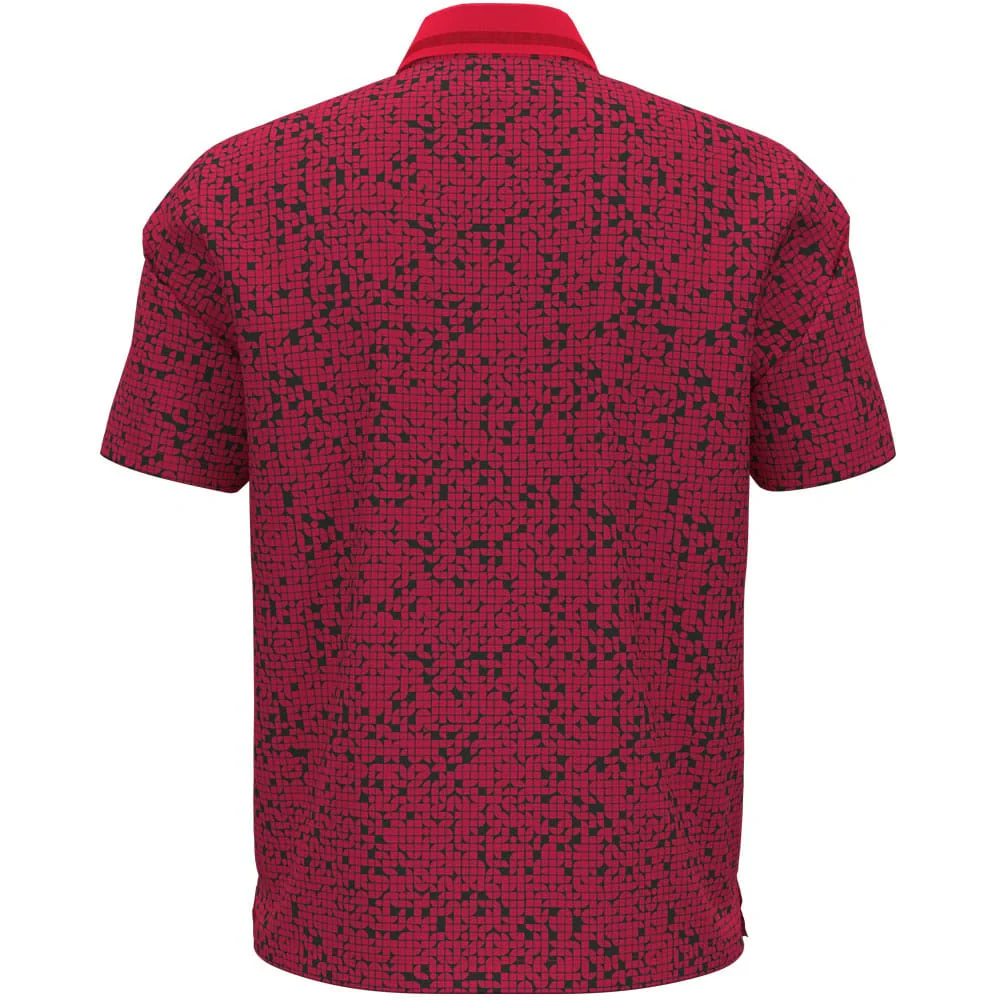Under Armour Drive Chill Printed Polo Shirt - Racer Red/Black - Image 3