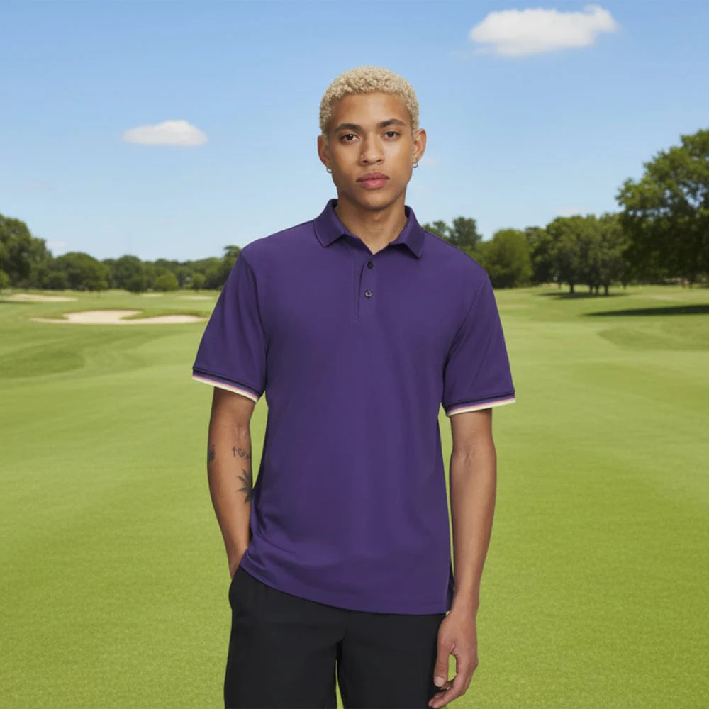 Under Armour ArmourDry Pique Polo Shirt - Mystical Purple/Black/Black - Image 4