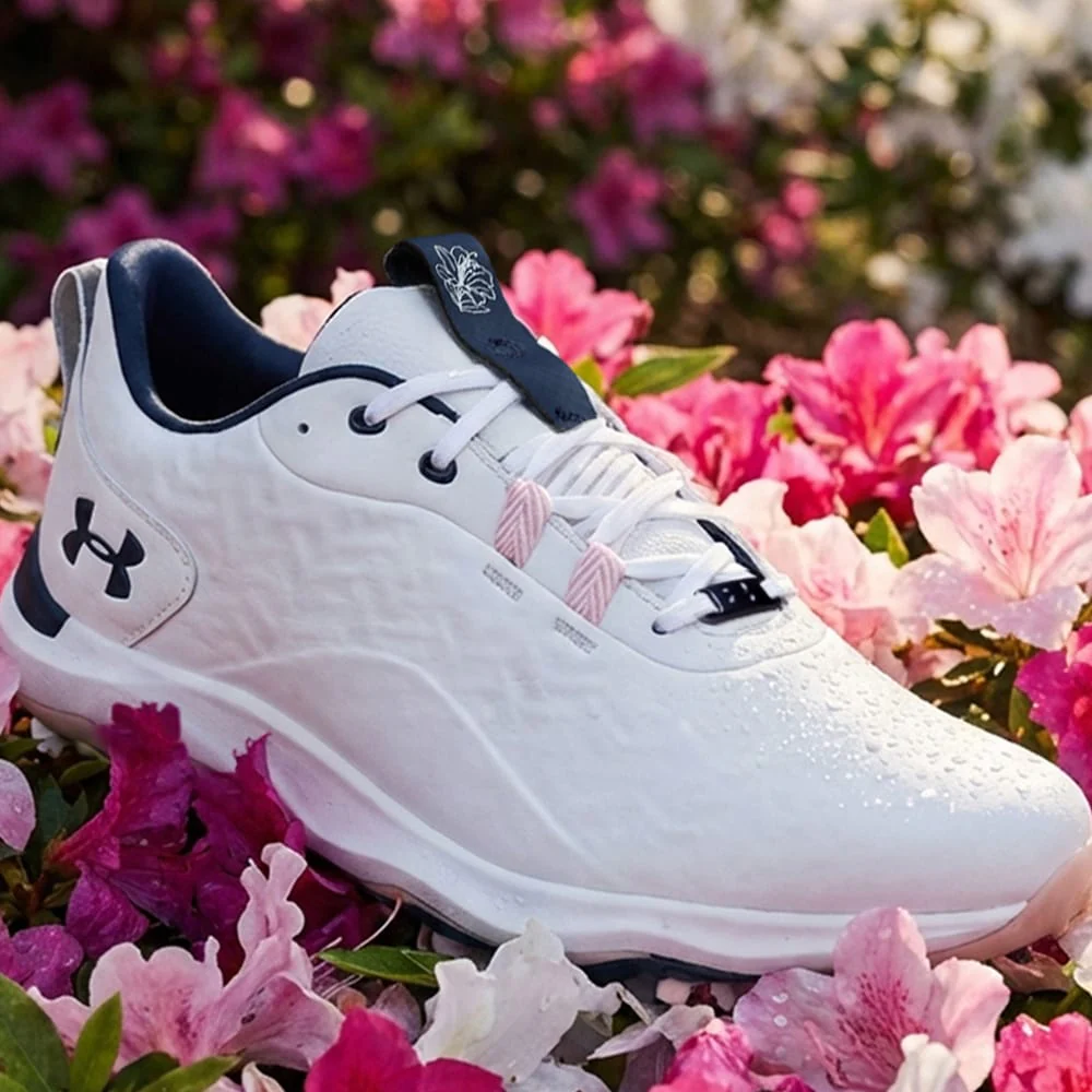 Under Armour Drive Pro Clone Limited Edition Waterproof Spiked Shoes - White/White/Midnight Navy - Image 4