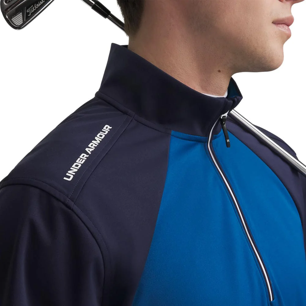 Under Armour Drive Wind 1/2 Zip Top - Midnight Navy/Varsity Blue/White - Image 3