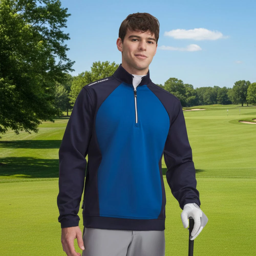 Under Armour Drive Wind 1/2 Zip Top - Midnight Navy/Varsity Blue/White - Image 4