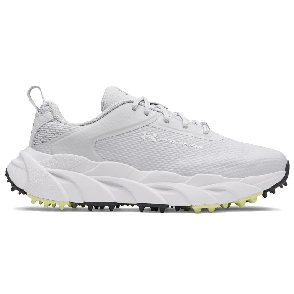 Under Armour Ladies Halo Hybrid Waterproof Spikeless Shoes - Halo Gray/White/Metallic Silver