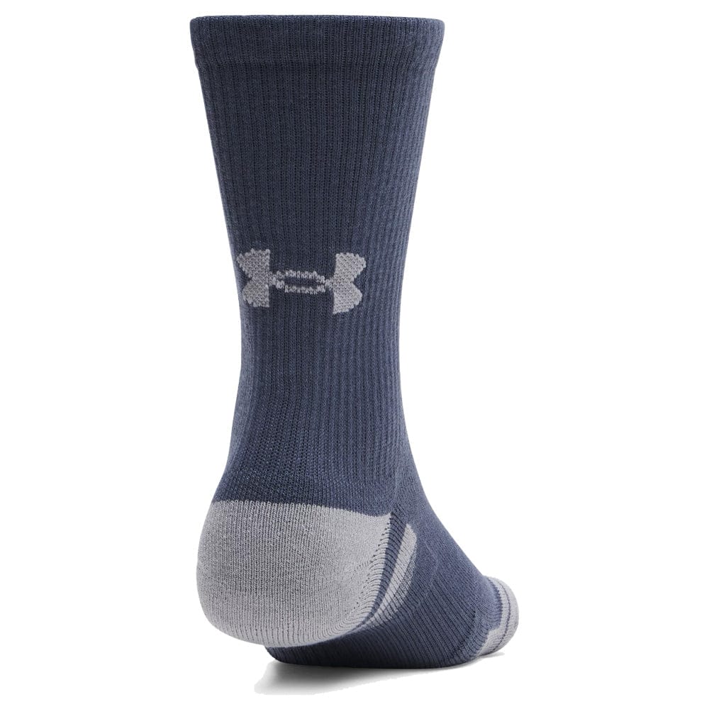 Under Armour Performance Tech Crew Socks (3 Pack) - Titanium/Summit White/Clay Green - Image 3
