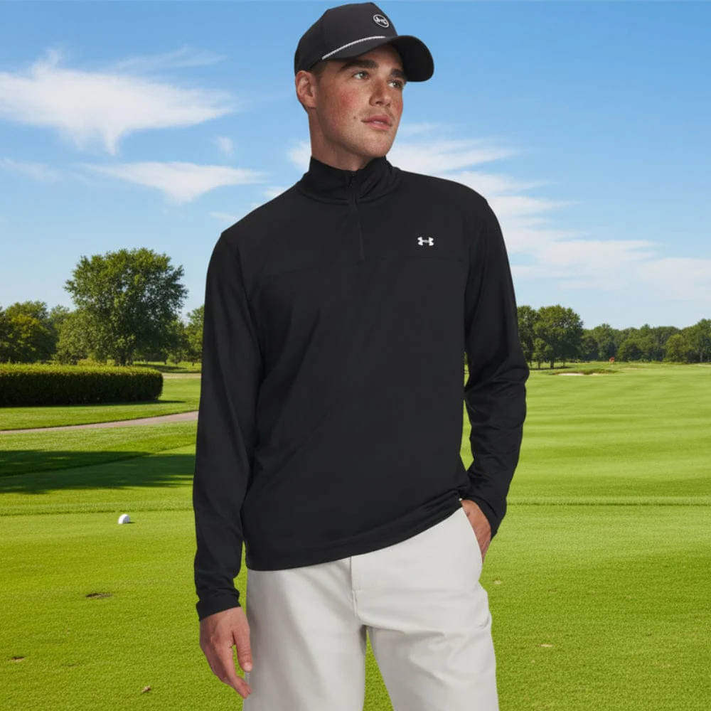 Under Armour T2G 1/4 Zip Pullover - Black/Black/White - Image 4