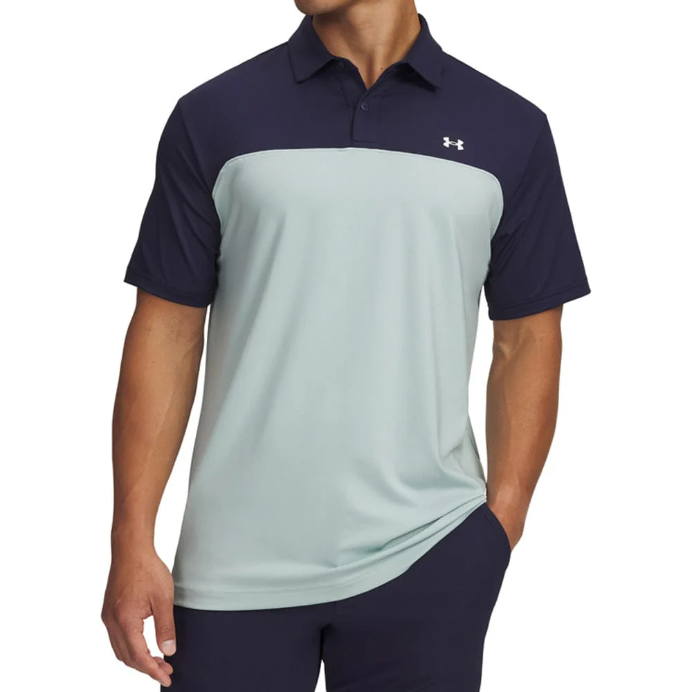 Under Armour T2G Colorblock Polo Shirt - Enamel Blue/Midnight Navy/White