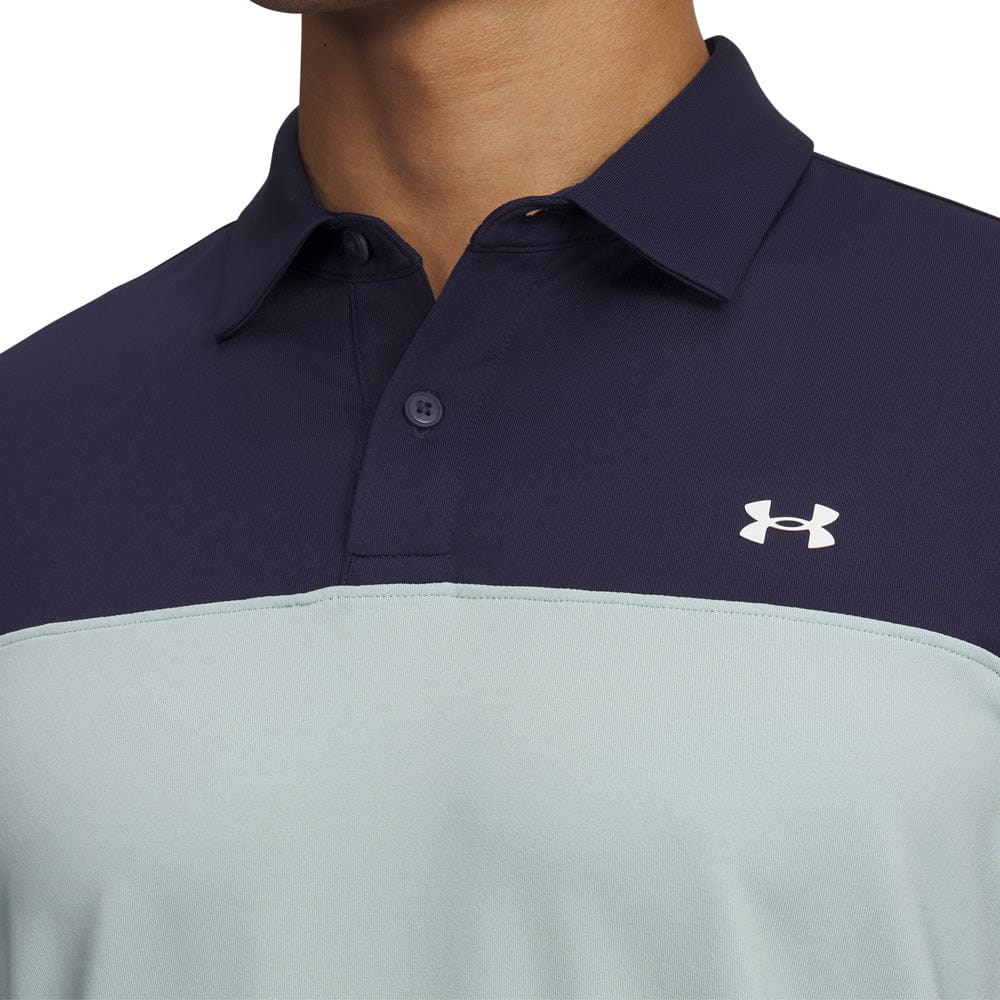Under Armour T2G Colorblock Polo Shirt - Enamel Blue/Midnight Navy/White - Image 3