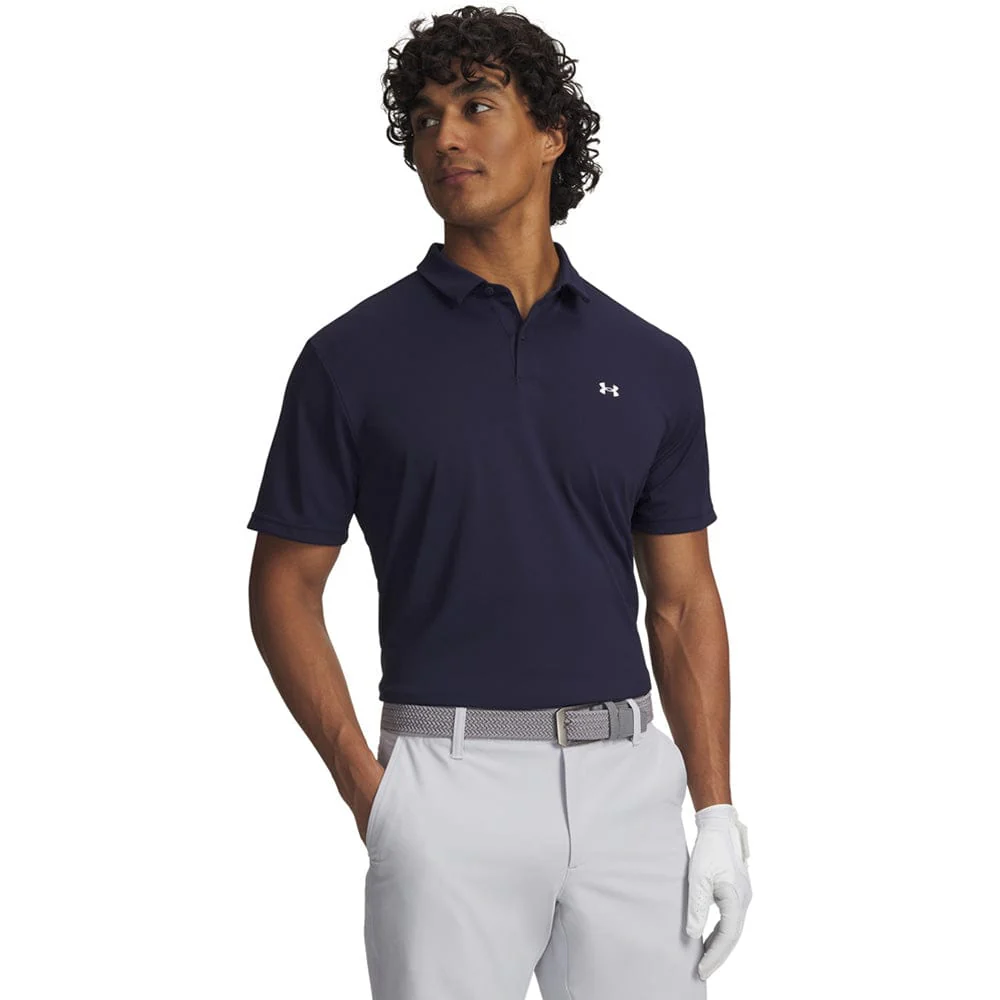 Under Armour T2G Pique Polo Shirt - Midnight Navy/White - Image 4