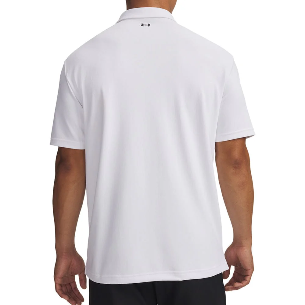 Under Armour T2G Pique Polo Shirt - White/Black - Image 2