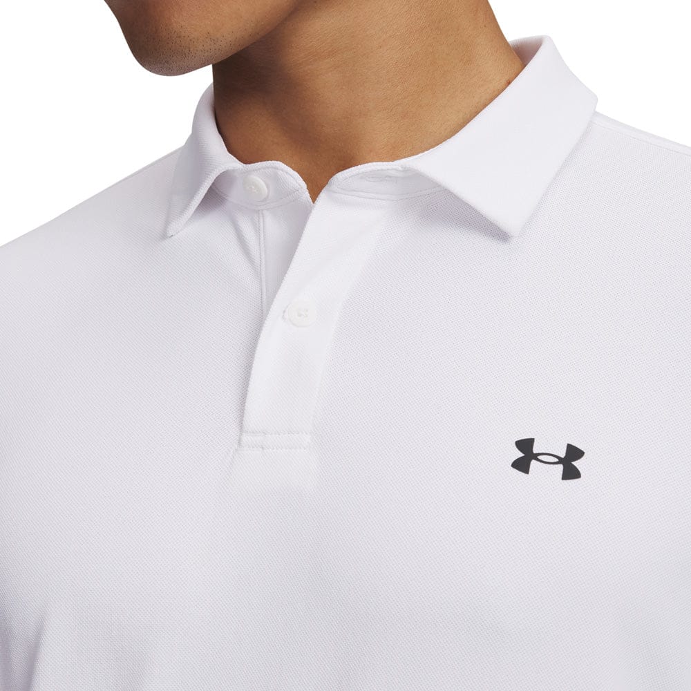 Under Armour T2G Pique Polo Shirt - White/Black - Image 3