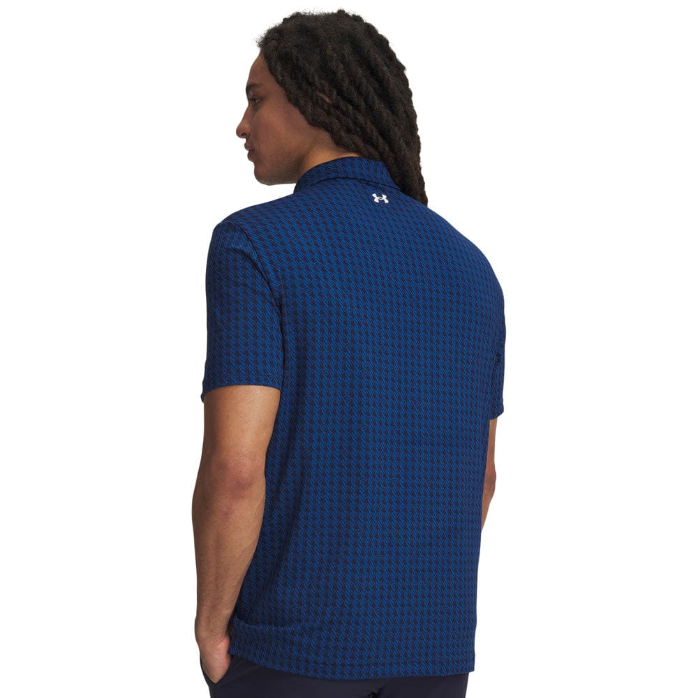 Under Armour T2G Printed Polo Shirt - Midnight Navy/Varsity Blue/White - Image 2