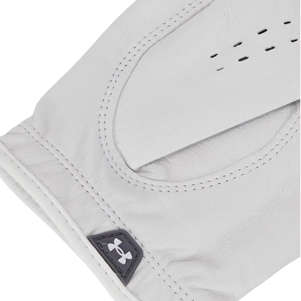 Under Armour Tour Leather Golf Glove - Castlerock/White - 3-Pack - Image 6