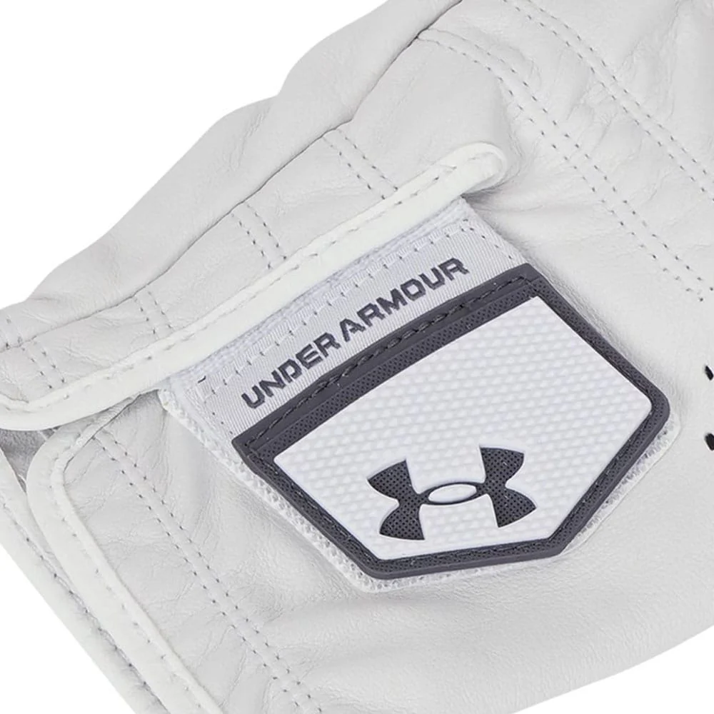 Under Armour Tour Leather Golf Glove - Castlerock/White - 3-Pack - Image 7