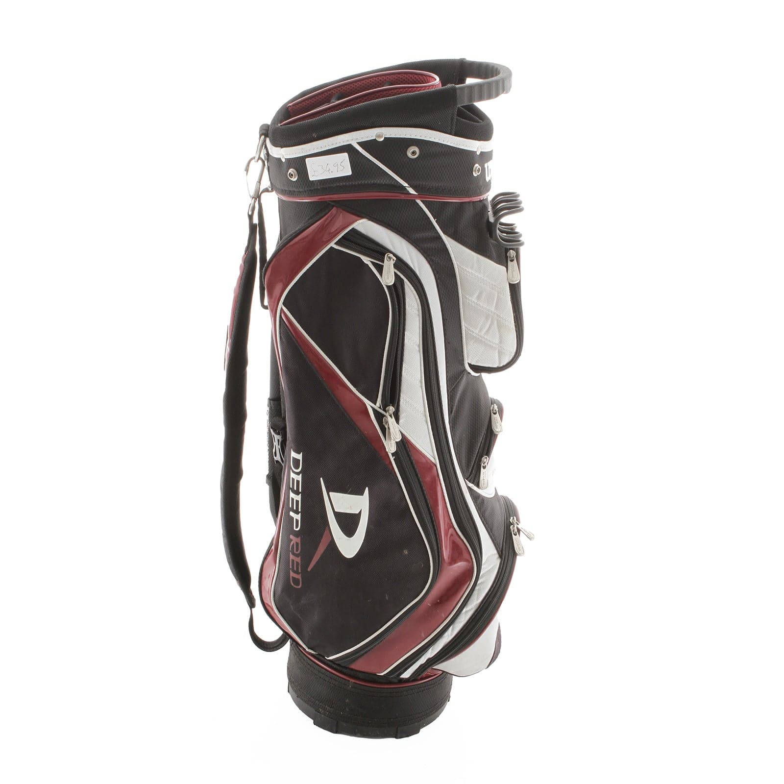 Wilson Deep Red Cart Bag - Black/Red/White - Image 3